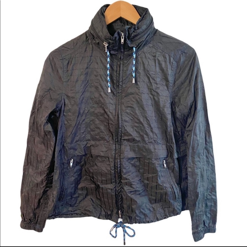 Free People Black Parachute Festival Windbreaker